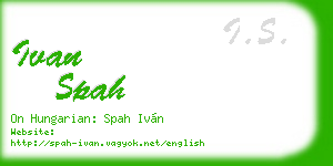 ivan spah business card